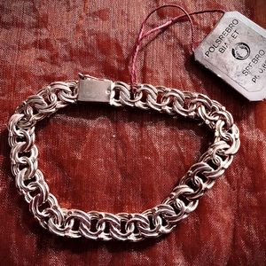 Solid Sterling Silver Chain Bracelet NWT